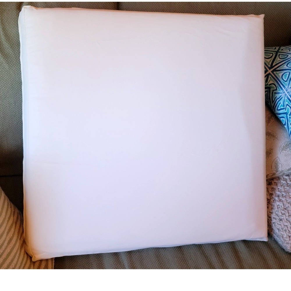 NEW Cream Square Cushion Cover Zippered 24x24x4 Off White Slipcovers